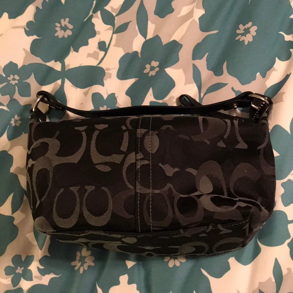 Black signature coach purse